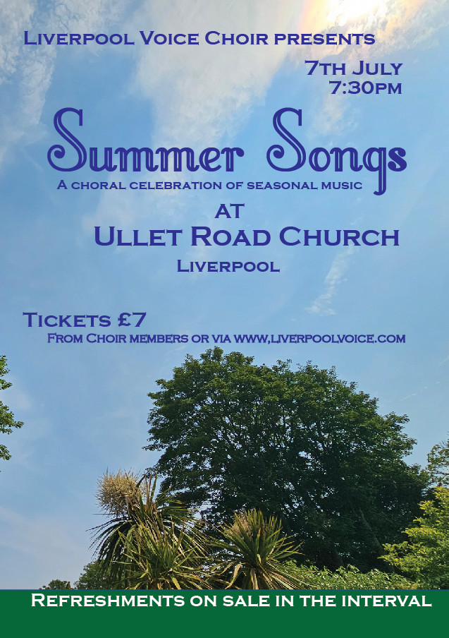 Summer Songs concert poster created by Chris Williams