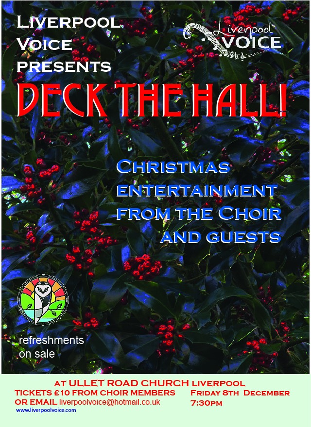 Deck The Hall Christmas concert poster, by Chris Williams